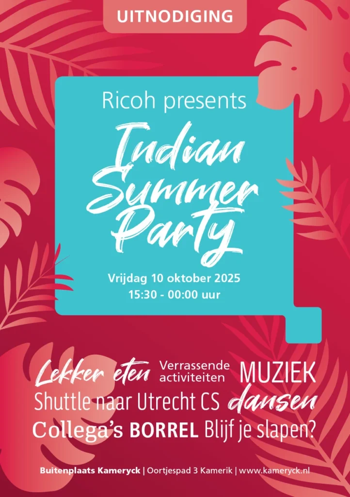 Uitnodiging Indian Summer Party